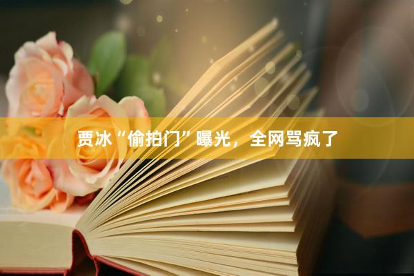 贾冰“偷拍门”曝光，全网骂疯了