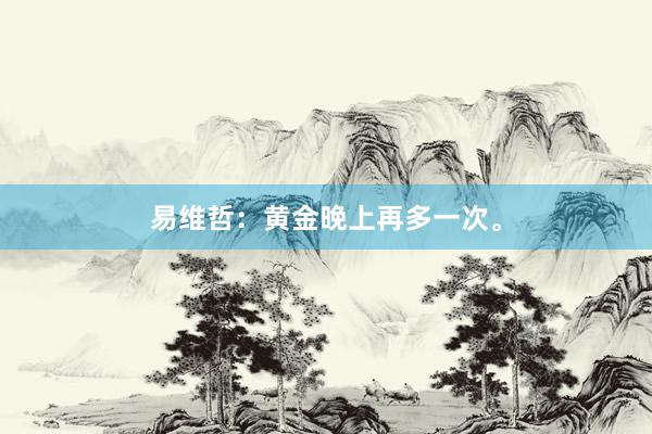 易维哲：黄金晚上再多一次。