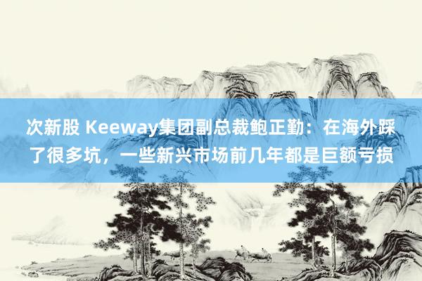 次新股 Keeway集团副总裁鲍正勤：在海外踩了很多坑，一些新兴市场前几年都是巨额亏损